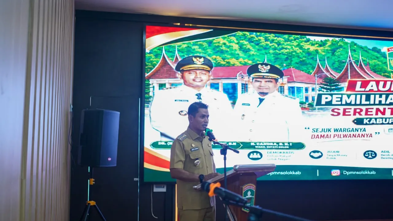 Jon Firman Pandu Resmikan Launching Pilwana Serentak Kabupaten Solok 2026